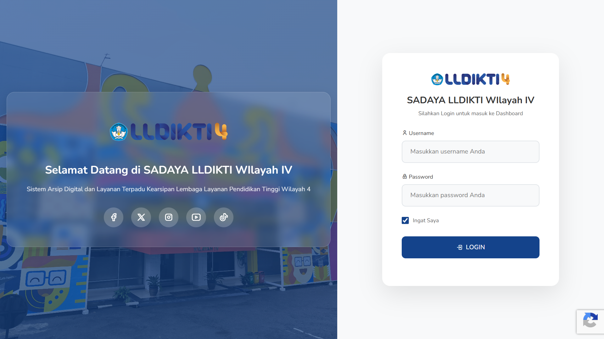 Website Arsip Digital LLDIKTI Wil. IV
